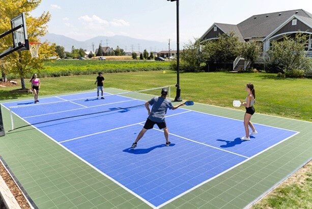How many pickleball courts fit on a basketball court